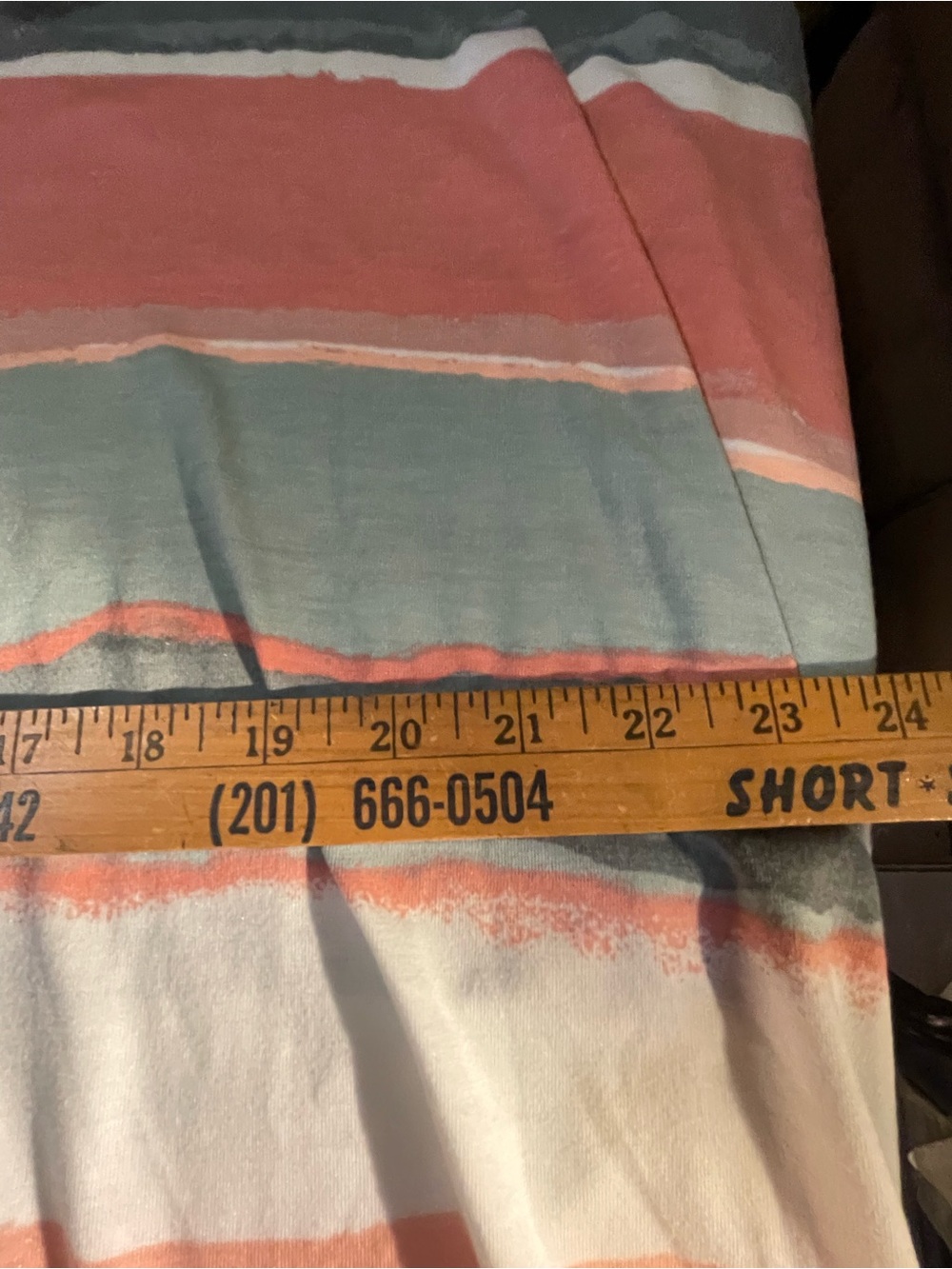 Casual Striped Short-Sleeve Tee in Pink and Gray by TRF - Picture 4 of 6